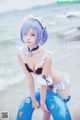 Coser @ 桜 桃 喵 Vol.036: 蕾姆 水 着 (48 photos) P35 No.405105